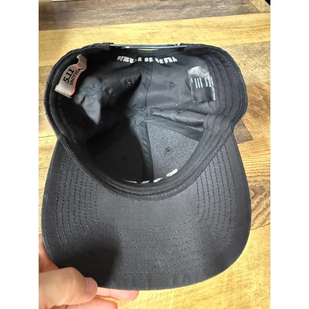 5.11 Tactical Hat Cap Adjustable Black Embroidered One‎ Size